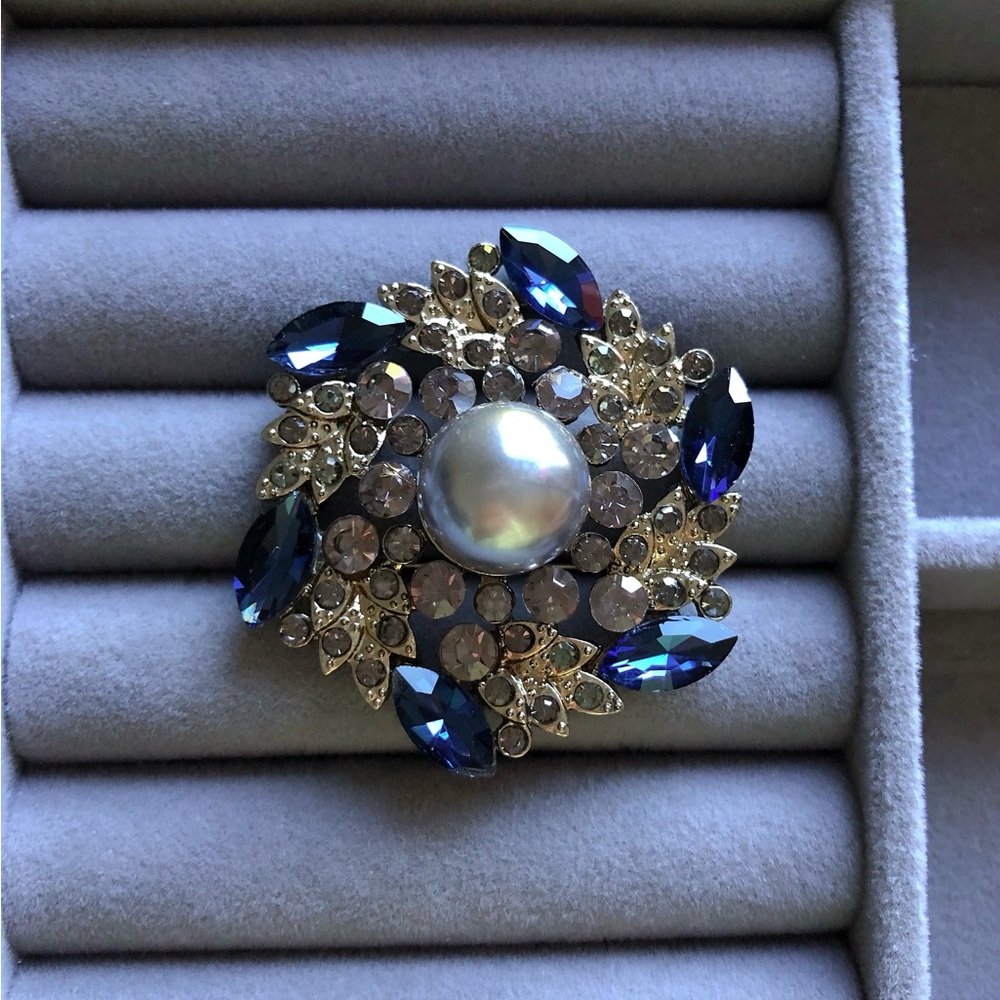 🌟🌟Elegant Blue and Silver Brooch